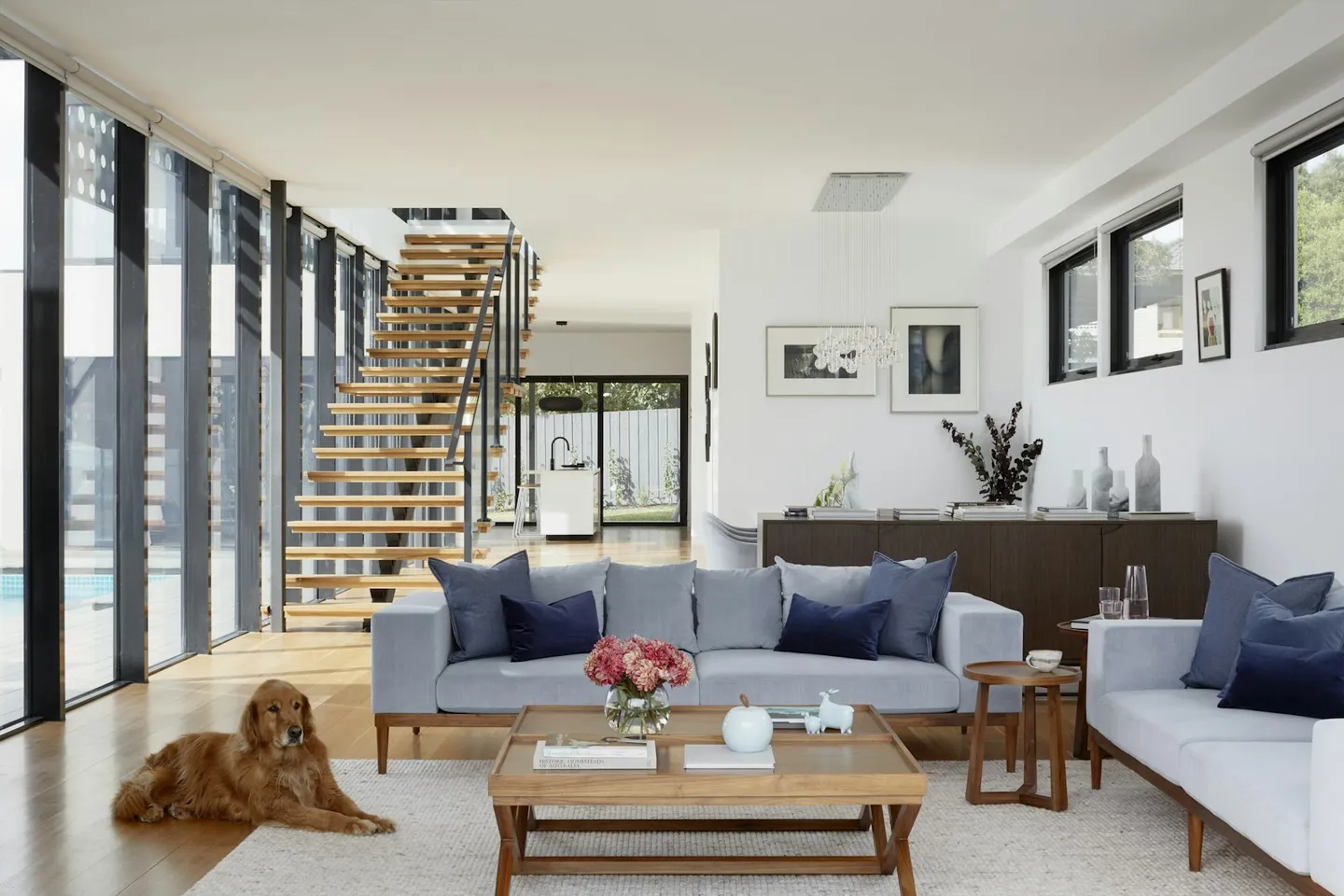 Minimal new-build home with clean concrete and glass lines
