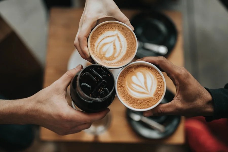 Pour-over coffee dripping into a glass carafe